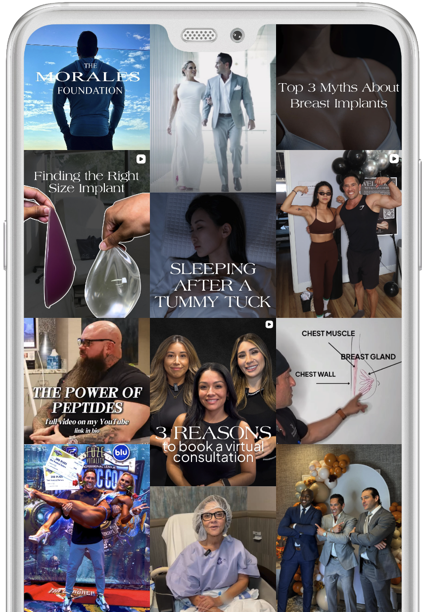 Dr. Morales Instagram Feed on a Phone
